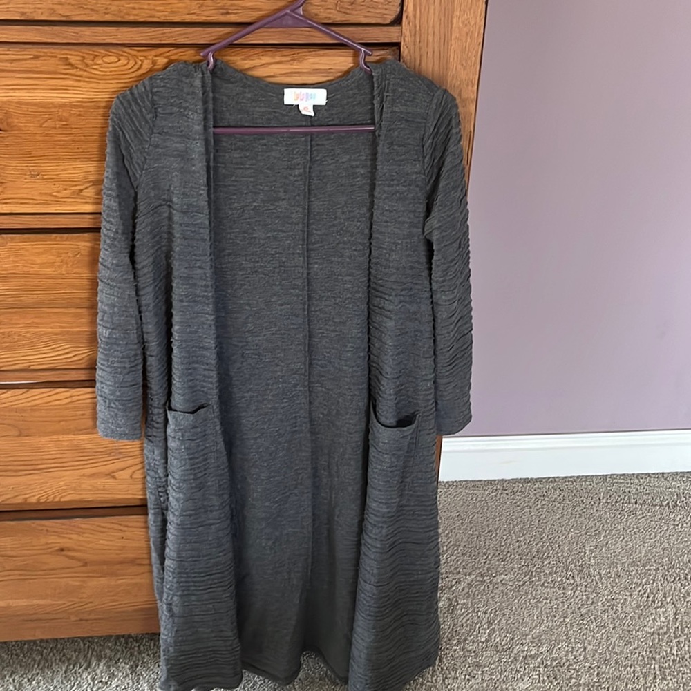 Long open cardigan